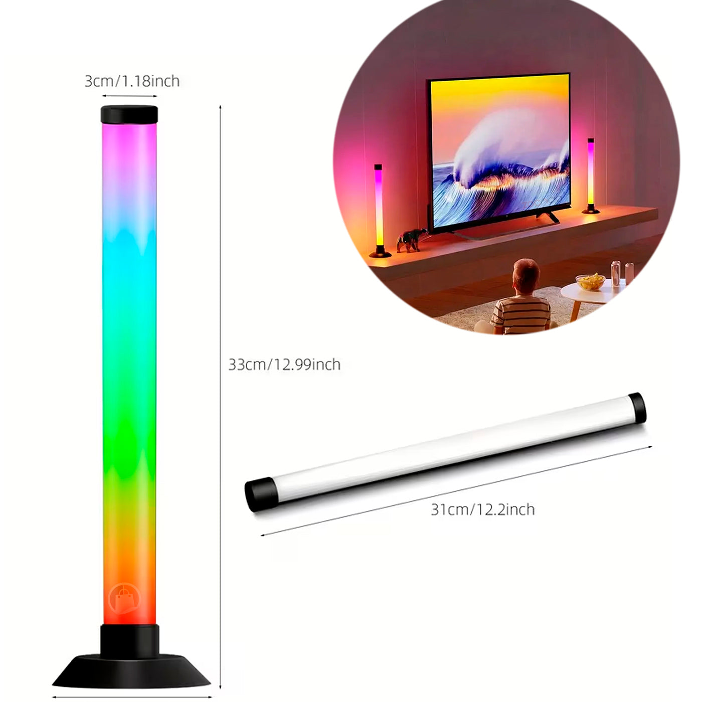 2 BARRAS DE LUZ LED RGB INTELIGENTES