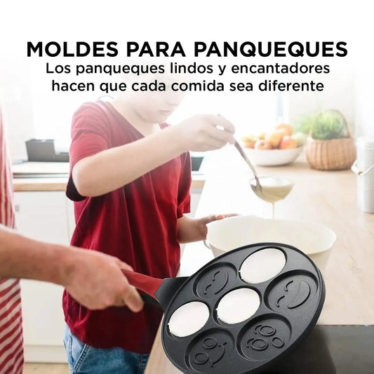 SARTÉN ANTIADHERENTE 7 MOLDES EMOJIS