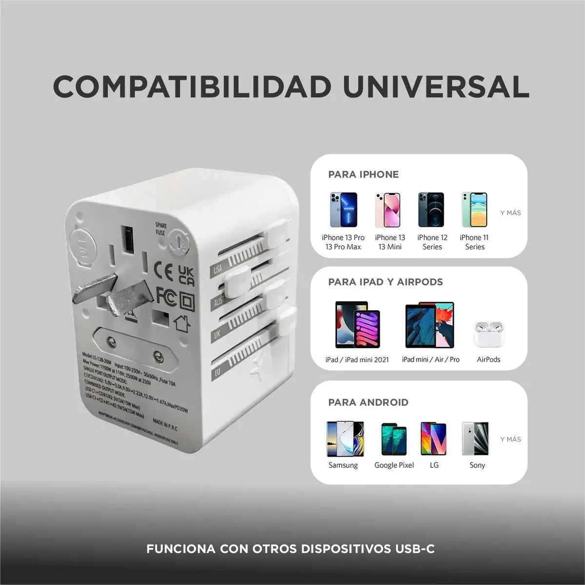 ADAPTADOR ENCHUFE CONVERTIDOR