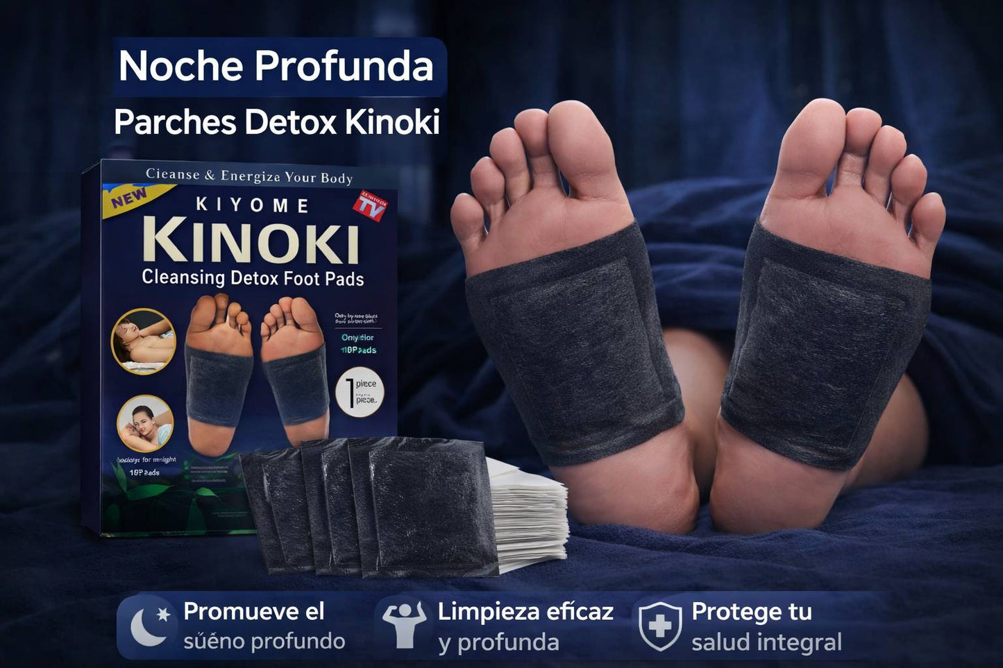 Parches Detox Kinoki Pies Desintoxicante