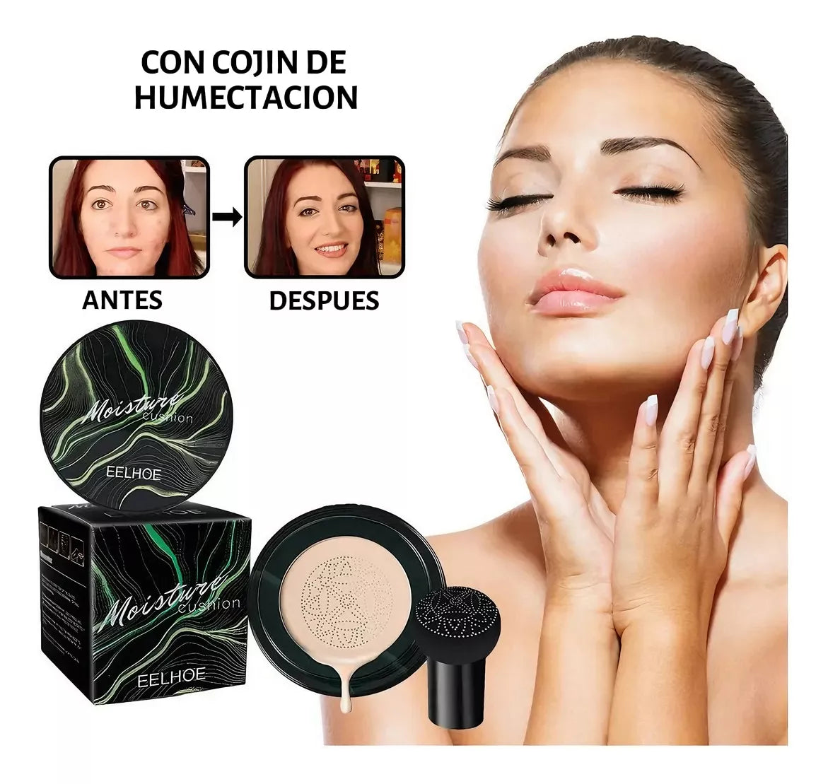 BASE MOISTURE CUSHION - ALTA COBERTURA