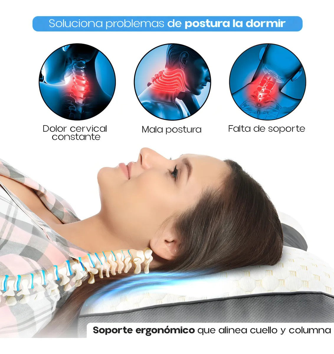 Almohada Ergonómica Ortopédica Cuello2X1