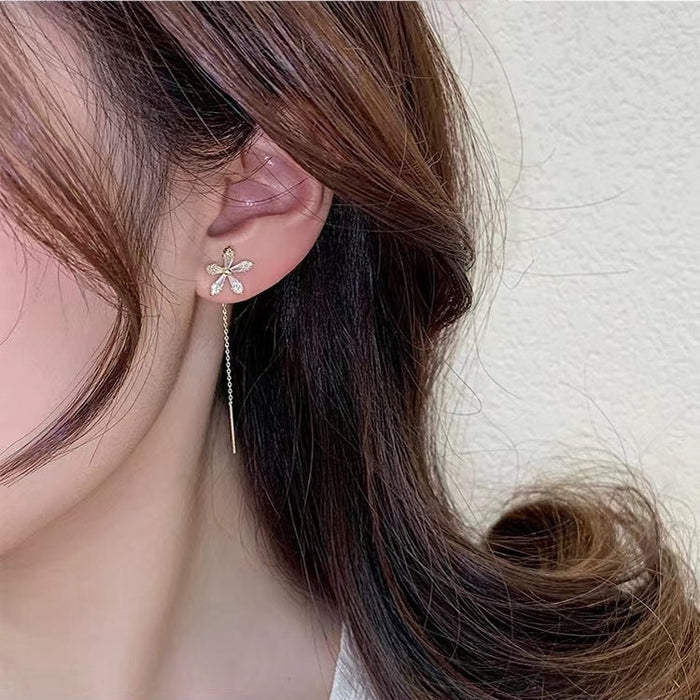 PENDIENTES DE FLORES DE DIAMANTE