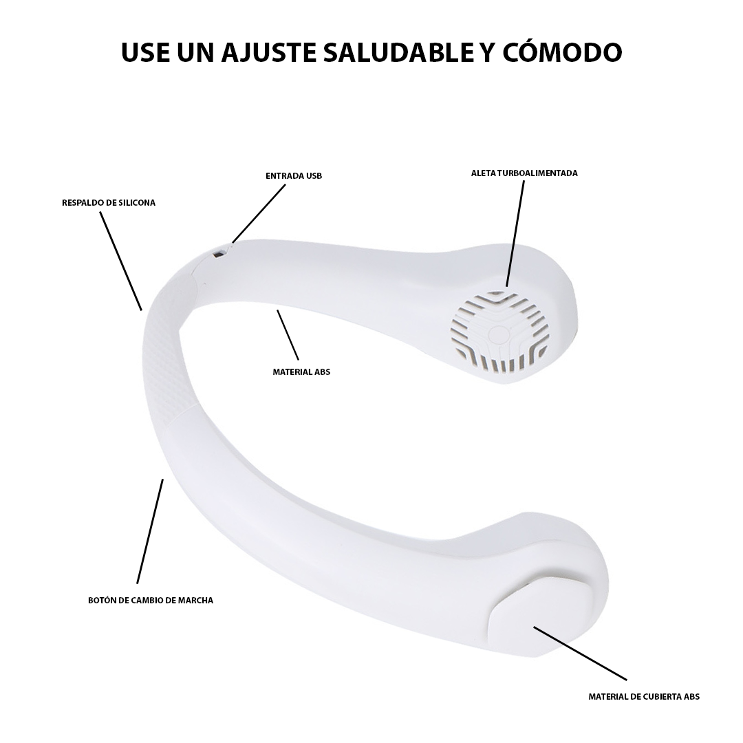 VENTILADOR DE CUELLO PORTATIL BLACK DAYS