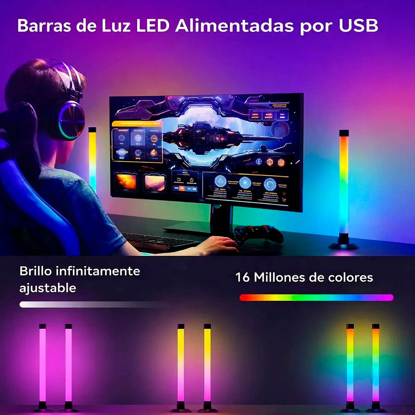 2 BARRAS DE LUZ LED RGB INTELIGENTES