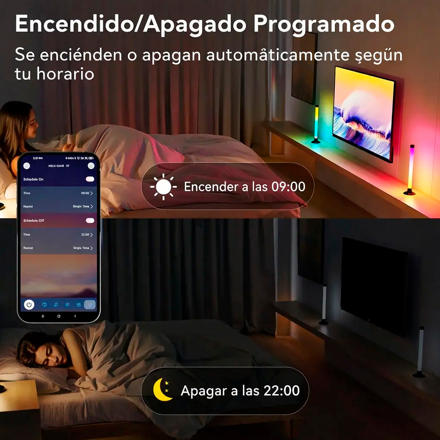 2 BARRAS DE LUZ LED RGB INTELIGENTES