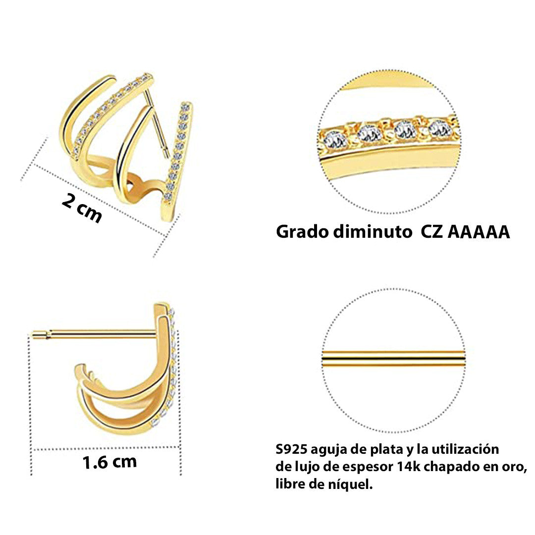 ARETES CLAW JOYERÍA PARA MUJER