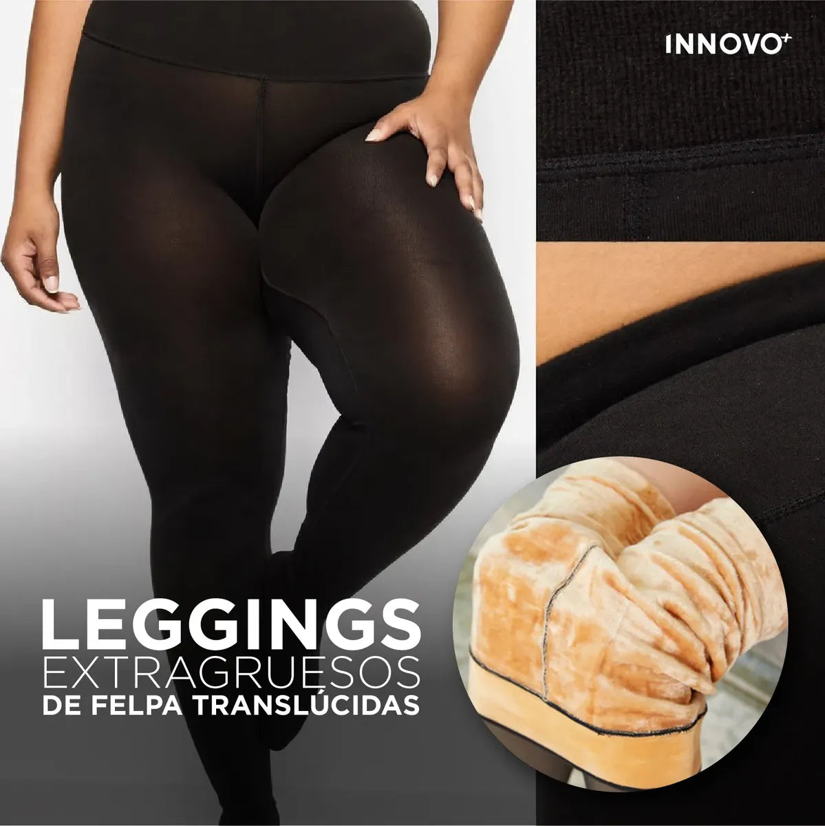 MEDIAS TÉRMICAS AFELPADAS PARA MUJER – TALLA GRANDE 220 g