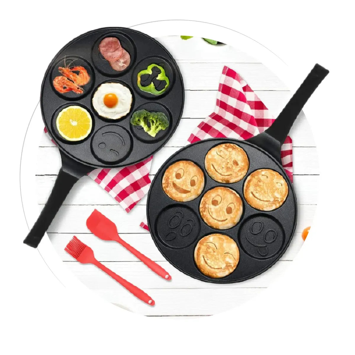 SARTÉN ANTIADHERENTE 7 MOLDES EMOJIS