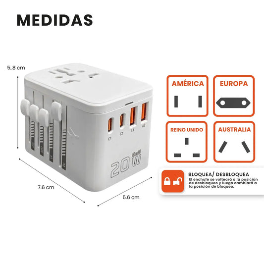 ADAPTADOR ENCHUFE CONVERTIDOR