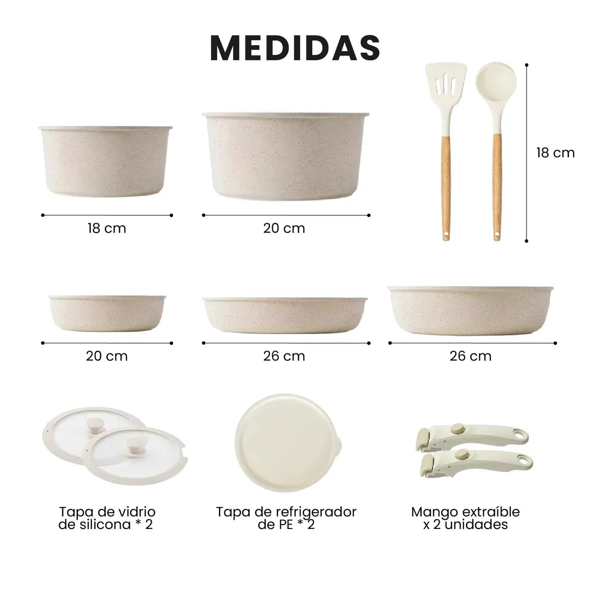 SET DE OLLAS COCINA GRANITO