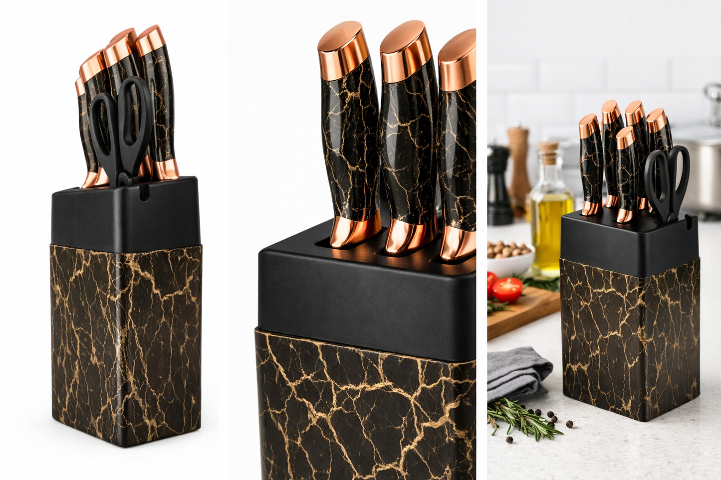 CUCHILLOS MARMOL X9 PIEZAS