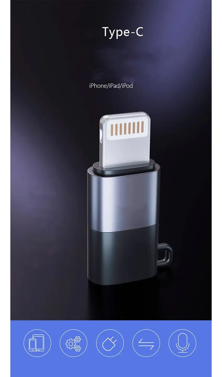 ADAPTADOR OTG LIGHTNING A USB PARA IPHONE