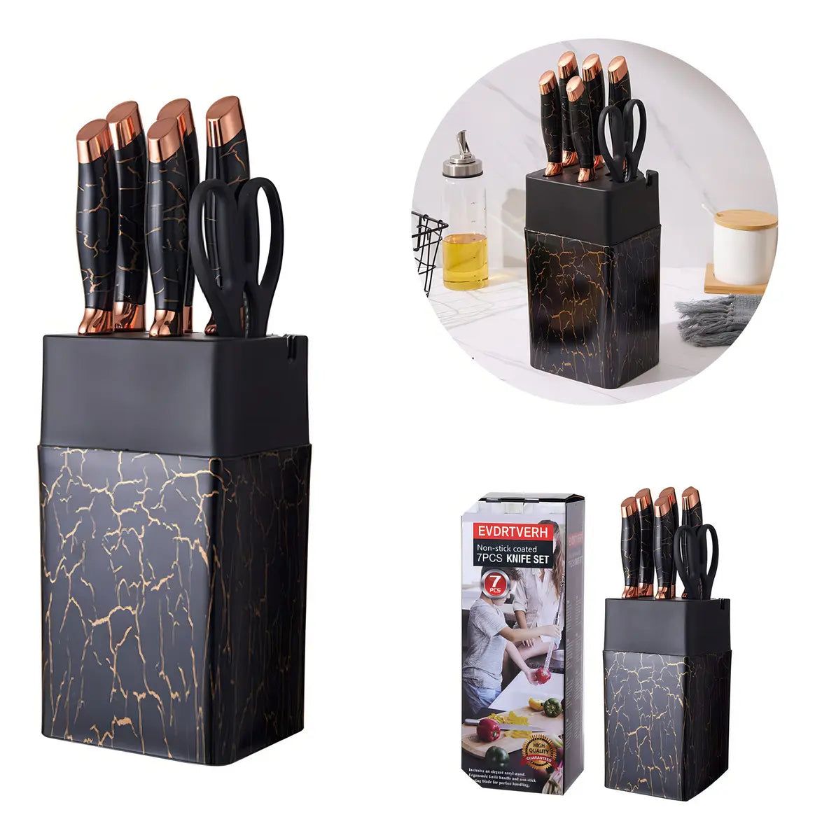 CUCHILLOS MARMOL X9 PIEZAS