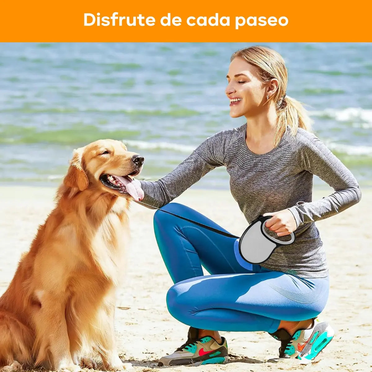 CORREA MASCOTA RETRÁCTIL 5 MTS
