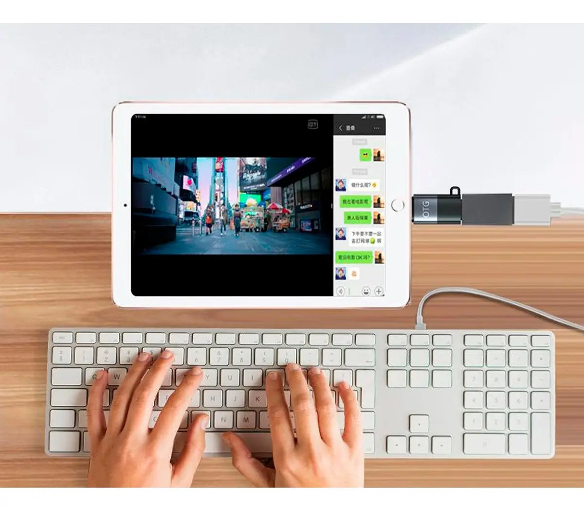 ADAPTADOR OTG LIGHTNING A USB PARA IPHONE