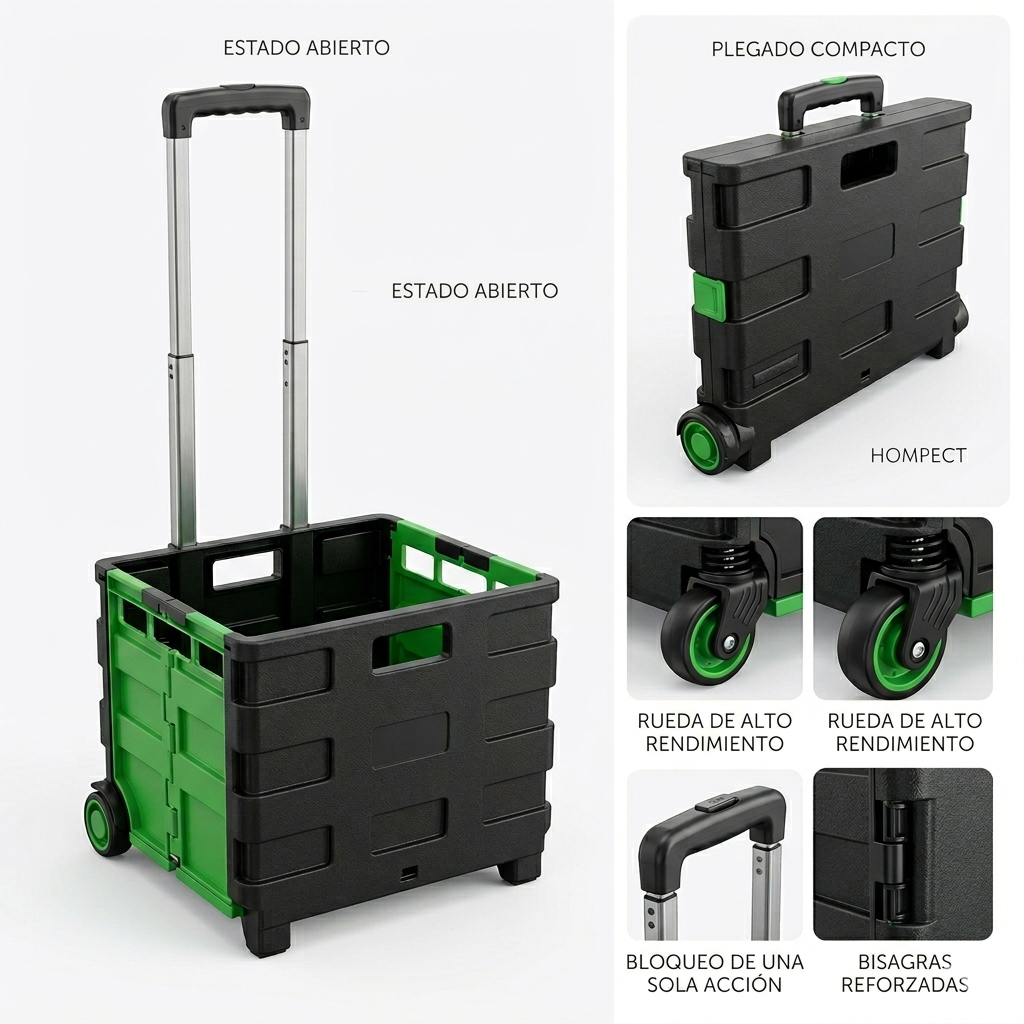 CARRITO DE MERCADO PLEGABLE